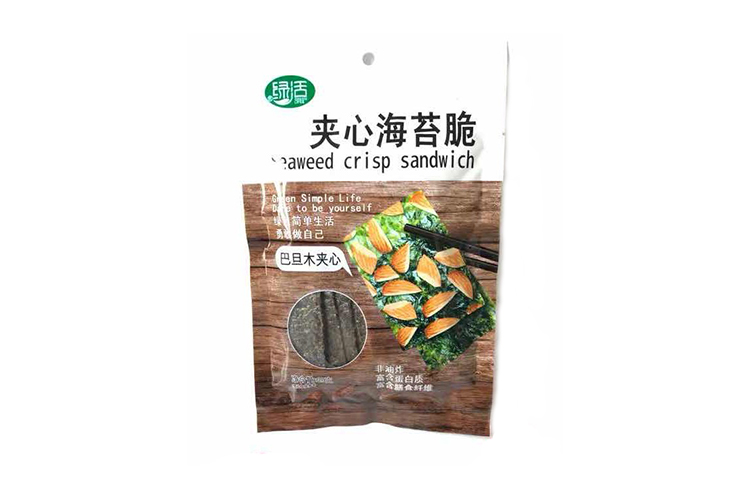 LOOFOOD ALMOND SANDWICH SEAWEED CRISP 20G